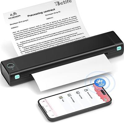 Portable Thermal Bluetooth Tattoo Stencil-Printer - Compact Inkless Printer  for Phone & Laptop, M08F-Letter Portable Printers Wireless for Travel