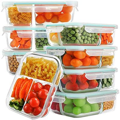 UMEIED 10 Pack Glass Food Storage Containers with Lids Leakproof, Airtight  Glass Meal Prep Containers For Lunch, On The Go, Leftover, Dishwasher Safe