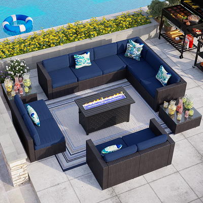 Tangkula 5pcs Outdoor Patio Furniture Set With 50,000 Btu Propane