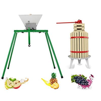 Fruit and Apple Crusher - L Manual Juicer Grinder(1.8 Gallon,Green