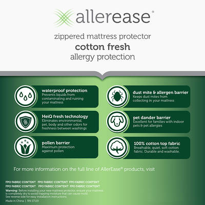 AllerEase  Waterproof Allergy Protection Mattress Protector