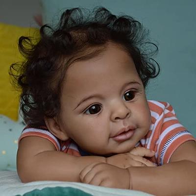 Reborn Baby Dolls Black Girl, 24 Inch Realistic Reborn Doll African  American Newborn Weighted Baby Dolls That Look Real