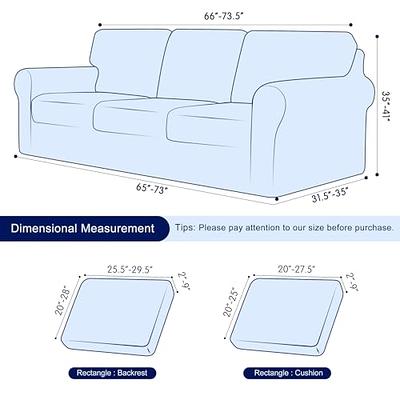 Subrtex Sofa Slipcover Sets 7 Pieces Stretch Couch Cover Backrest Cushion  Covers (Sofa, Gray) 