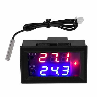 DC 12V Digital Display Adjustable Microcomputer Electronic Thermostat  Intelligent Temperature Controller Switch with NTC Waterproof Sensor Probe  - Yahoo Shopping