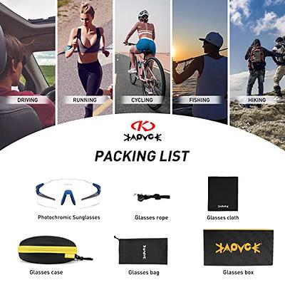 KAPVOE Photochromic Cycling Glasses Mountain Bike Sunglasses Clear MTB  Bicycle Riding Baseball Running Golf for Men Women - Yahoo Shopping