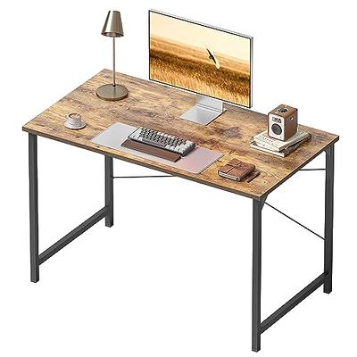 WOHOMO Modern Small Computer Folding Desk for Home Office, Rustic Brown, 39