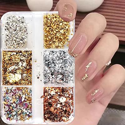 6 Grids Nail Art Foil Flake Glitter Confetti Nail Sequins Glitter