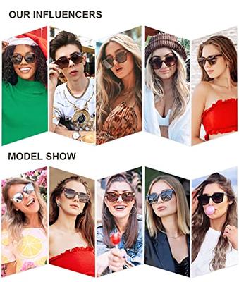  DUCO Oversized Fashion Sunglasses for Women Colorful