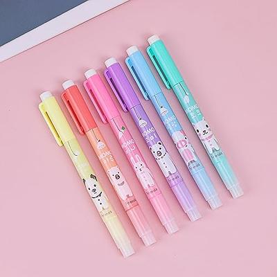 6 pcs Highlighters,Chisel Tip Marker Pen,Aesthetic Cute Highlighters Pens  for Kids,Assorted Colors,Quick Dry,No Bleed,for Bullet Journal,Bible,School  Supplies,Fluorescent Ink Highlighters