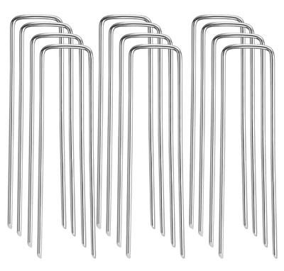 AAGUT 16 Pack Rebar Stakes J Hook 12 Inch Chain Link Fence Stakes Heavy  Duty Galvanized Steel Tent Stakes Ground Anchors for Hard Firm Soil, Silver  - Yahoo Shopping