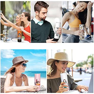 Amgkonp 6 Pack Sublimation Blanks Coffee Tumbler,30oz  Stainless Steel Travel Mug Double Wall Vacuum Insulated Bulk with Lids and  Metal Straws for Car Cup Racks: Tumblers & Water Glasses