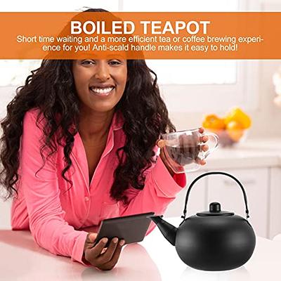 DOITOOL Tea Kettle Stovetop with Infuser - Stainless Steel Black Tea Pots  for Stove Top - Kettle Water Boiler with Anti-scalding Handle for Tea,  Coffee, Milk（About 5.5 Liters） - Yahoo Shopping