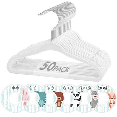 Kids White Clothes Hangers with Clips (18-Pack)