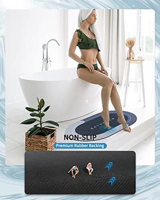 AMOAMI Bath-Mat,Ultra Thin Bathroom Rugs,Rubber Bath Mats for Bathroom Non  Slip