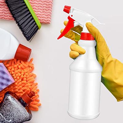 JohnBee Empty Spray Bottles (16oz/2Pack) - Adjustable Spray Bottles for  Cleaning Solutions - No Leak and Clog - HDPE spray bottle For Plants, Pet
