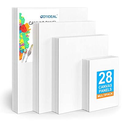  Stretched Canvases for Painting 4x4, 5x7, 8x10, 9x12, 11x14  Inch 10-Pack, 10 oz Triple Primed Acid-Free 100% Cotton Blank Art Canvas  for Oil Paint Acrylics Pouring & Wet Art Media, Pour