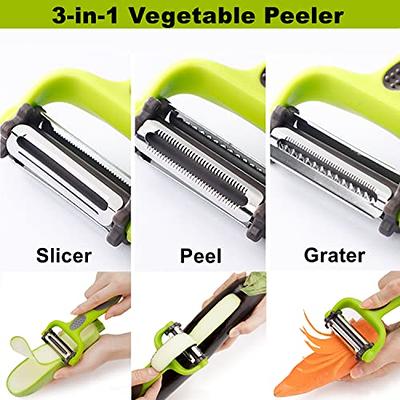1/2PCS Fruit Vegetable Peeler Sharp Stainless Steel Straight & U