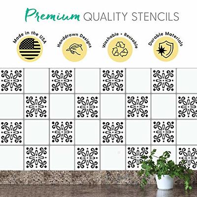 HELLATHUND 4Pcs Reusable Tile Stencils 12x12, Concrete Stencils for Patio,  Large Stencils for Painting Floors, Wall Stencils for Painting, Stars and