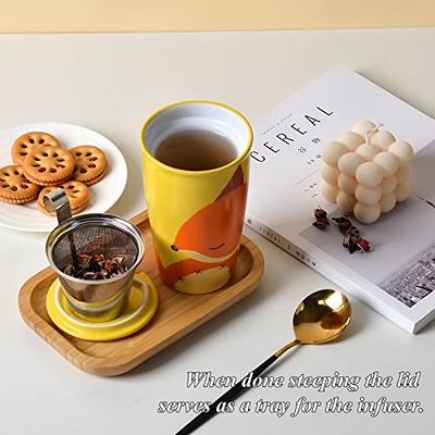 Double Wall Coffee Mug with Tea Strainer