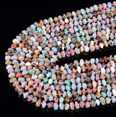 Natural Blue Rainbow Moonstone Beads Freeform Rondelle 15.5