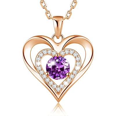  2023 New Amethyst Jewelry Gifts for Women Necklace Heart  Pendant Necklaces Pendants Teen Necklaces for Girls (F, One Size) : Pet  Supplies