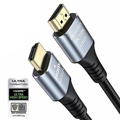  Highwings 8K 10K HDMI Cable 48Gbps 6.6FT/2M, Certified Ultra  High Speed HDMI® Cable Braided Cord-4K@120Hz 8K@60Hz, DTS:X, HDCP 2.2 &  2.3, HDR 10 Compatible with Roku TV/PS5/HDTV/Blu-ray : Highwings:  Electronics