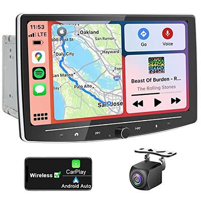  10.1 Inch Android 11 Double Din Car Stereo with Apple CarPlay  and Android Auto Touchscreen Wireless Bluetooth Car Radio with Navigation  Backup Camera RDS Microphone (2G+32G) : Electronics