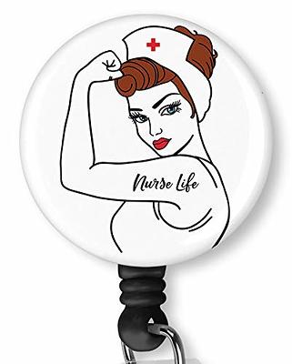 Retractable Badge Reel Custom Personalized Nurse Name Badge 