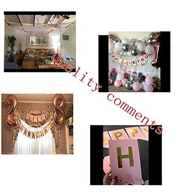 Rose Gold Glitter Happy Birthday Mom Banner-Cheers to Monther's