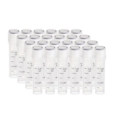 60 Pack Small Plastic Vials with Caps 2ml Lab Vials Screw Top Vials  Cryogenic Vial Lab Frozen Test Tubes Small Vial Tub Container for  Laboratory