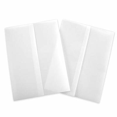 Yeaqee 50 Sets Pre Folded Vellum Jackets Set 50 Vellum Jackets for 5x7  Invitations and 50 Gold Wax Seal Stickers Translucent Vellum Paper Envelope  Seals for Wedding DIY Birthday Bridal Baby Shower