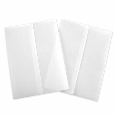 Yeaqee 50 Sets Pre Folded Vellum Jackets Set 50 Vellum Jackets for