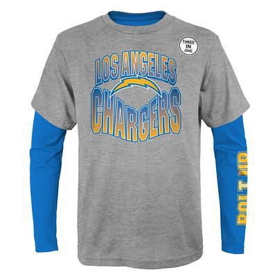 Fanatics Branded Men's Justin Herbert Powder Blue Los Angeles Chargers Player Icon Name and Number T-Shirt - Powder Blue