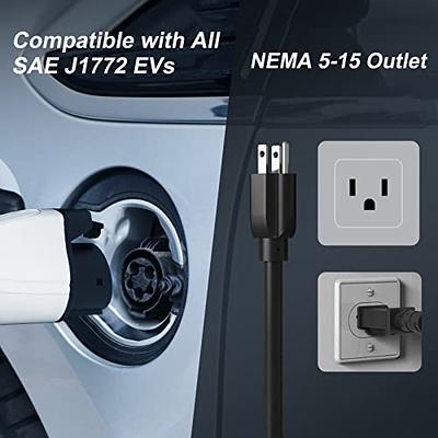 Skysword Ⅱ Level 1 EV Charger (110V, 16A, 25ft), EVSE Home Electric Vehicle  Portable Charging Station (NEMA 5-15 Plug)