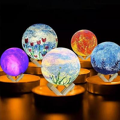 Paint Your Own Moon Lamp Kit, Valentines Crafts DIY 3D Moon Lamp Galaxy Light Art Supplies for Kids 9-12, Arts and Crafts for Kids Ages 8-12, Toys