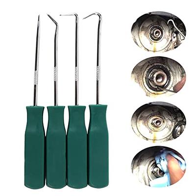 Double Pointed Scriber, Metal Scribe Tool Hook and Pick Tool Set Straight  45 Degree 90 Degree Tip Marking Tool 4 Pieces