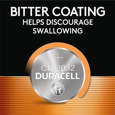 Duracell 2025 Lithium Coin Battery 3V, Bitter Coating Discourages  Swallowing, 2 Pack