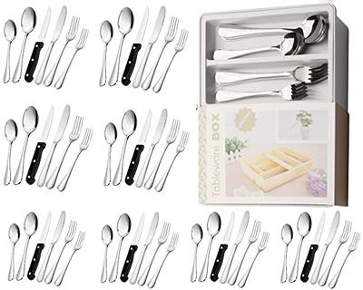 35-Piece Heavy Duty Silverware Set, E-far Stainless Steel Flatware