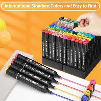 chfine 80 Colors Alcohol Markers, Dual Tip Art Markerpen Set, Permanent  Sketch Markers for Artist Adults Kids, Alcohol Based Marker for Coloring  Illustrations Drawing Designing (Black) - Yahoo Shopping