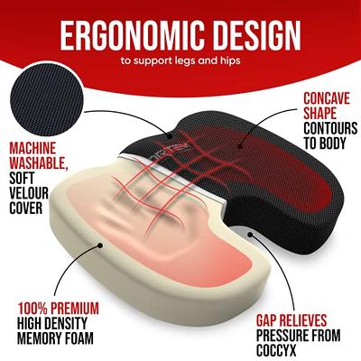 Seat Cushion Lumbar Roll Support Pillow For Office Chair Car - Temu