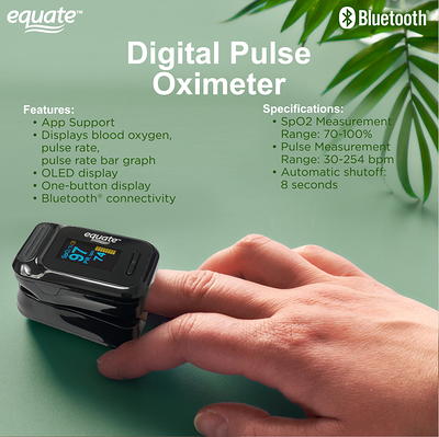 Equate Fingertip Pulse Oximeter, Oxygen Level Pulse Rate 