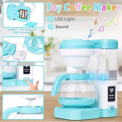 Mini Household Pretend Play Kitchen Appliances Toy Set with Coffee Maker  Machine Blender Mixer and Toaster for Kids Gifts