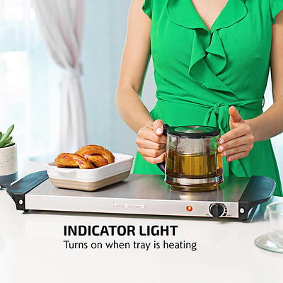  Electric Warming Tray with Adjustable Temperature