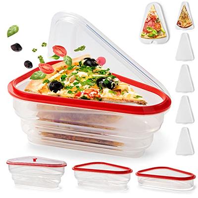 Pizza Slice Storage Container with Lids, Extendable Pizza Storage