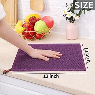 Homaxy 4/6Pcs Cotton Dishcloth Ultra Soft Absorbent Kitchen Towel