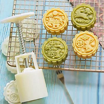 Mooncake Mold Mid Autumn Festival Mooncake Mould DIY Hand Pressure Fondant  Moon Cake Mold Baking Decoration Tools