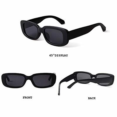  YAMEIZE Thick Frame Square Sunglasses - Trendy Chunky