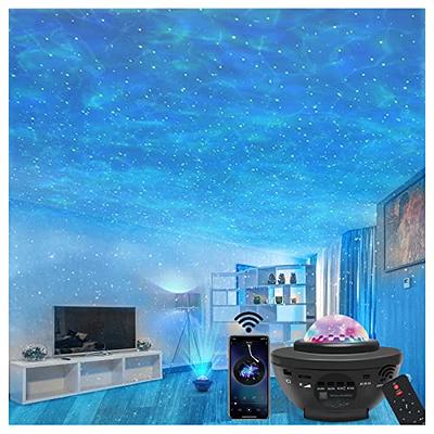 Starry Night Light Projector for Bedroom，Sky Galaxy Projector Ocean Wave  Projector Light Bluetooth Music Speaker, As Gifts for Birthday Party  Bedroom 