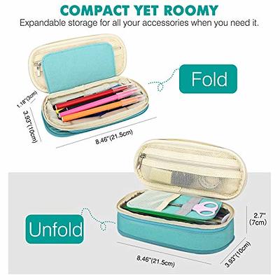 HAUTOCO Big Capacity Pencil Case Large Storage Pencil Pouch Canvas