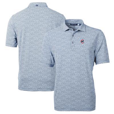 Men's Cutter & Buck Light Blue Atlanta Braves Virtue Eco Pique Tile Print Recycled Polo Size: Medium